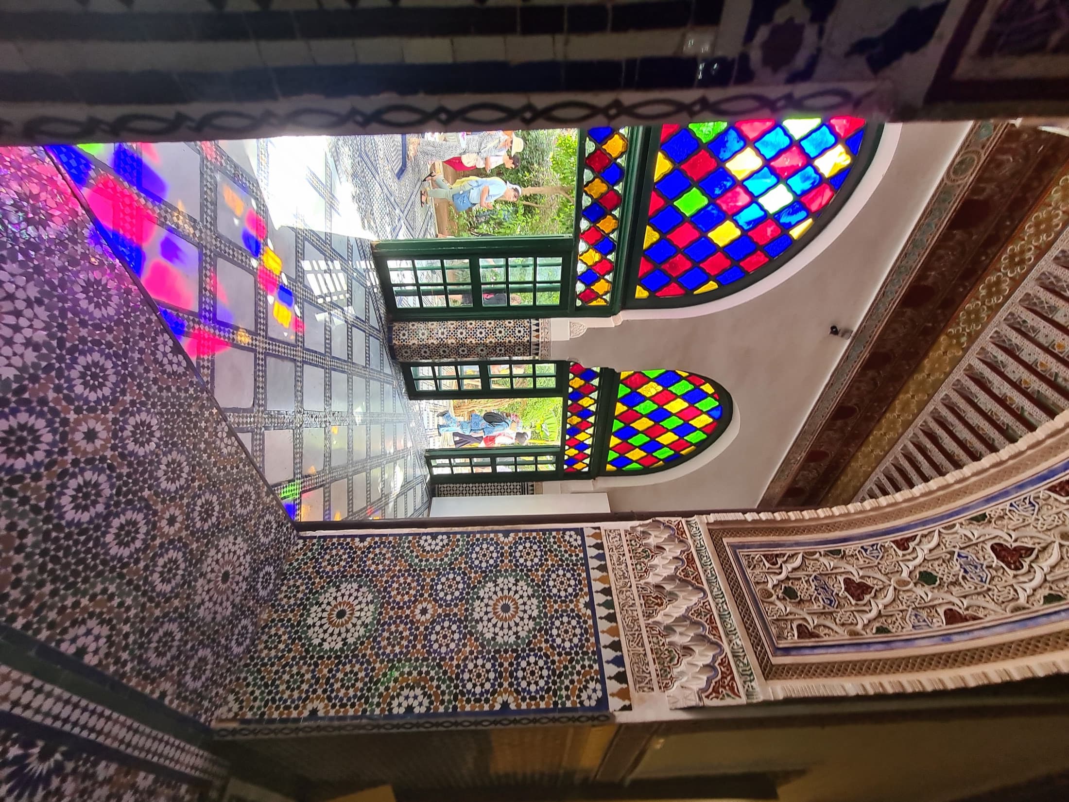 Stained-glass doorway in Bahia Palace